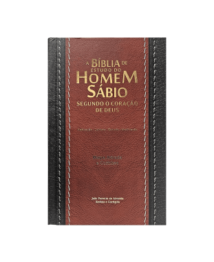 BÍBLIA DO HOMEM SÁBIO SEGUNDO O CORAÇÃO DE DEUS ARC C/ HARPA CAPA DURA - PRETA E VERMELHA