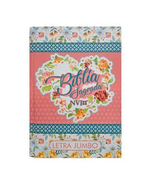 BÍBLIA JUMBO NVI - CAPA DURA - CORAÇÃO FLORAL