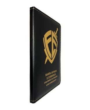 HARPA AVIVADA E CORINHOS LUXO PU L. HIPERG. MOD. 06 ESCUDO PRETA