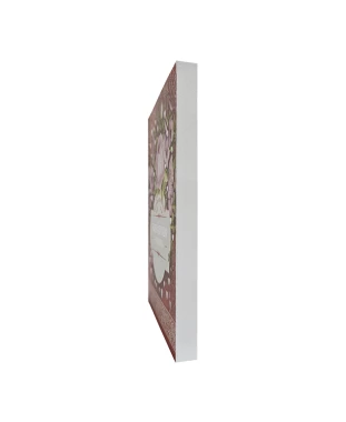 HARPA AVIVADA E CORINHOS BROCH. PEQUENO C/ LETRA MAIOR - MOD. 03 FLORAL ROSA