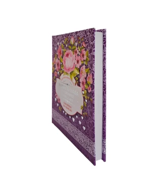 HARPA AVIVADA E CORINHOS CAPA DURA LT GIGANTE - MOD 01 FLORAL LILÁS