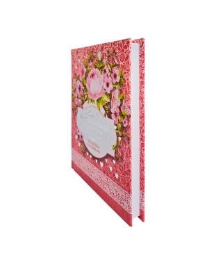 HARPA AVIVADA E CORINHOS CAPA DURA LT GIGANTE - MOD 03 FLORAL ROSA