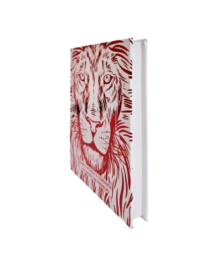 HARPA AVIVADA E CORINHOS CAPA DURA LT GIGANTE - MOD 06 LEÃO BRANCO E VERMELHO