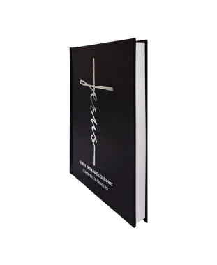 HARPA AVIVADA E CORINHOS CAPA DURA LT GIGANTE - MOD 09 JESUS PRETA