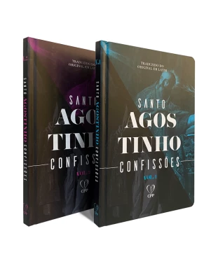 LIVRO BOX CONFISSÕES DE SANTO AGOSTINHO - 2 VOLUMES - CAPA DURA