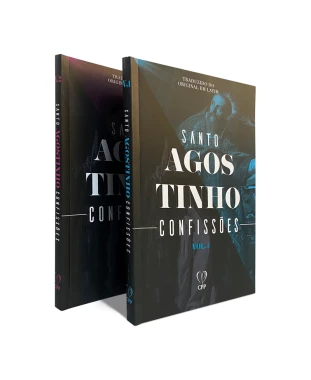 LIVRO BOX CONFISSÕES DE SANTO AGOSTINHO - 2 VOLUMES - CAPA BROCHURA
