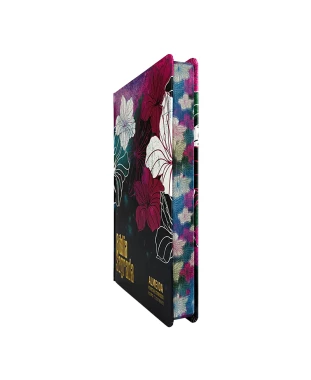 BÍBLIA SLIM CAPA DURA ARC HARPA - FLORAL MAGENTA