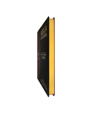 BÍBLIA SLIM LARGE ARC C/ HARPA PU BICOLOR - PRETO E BORDÔ