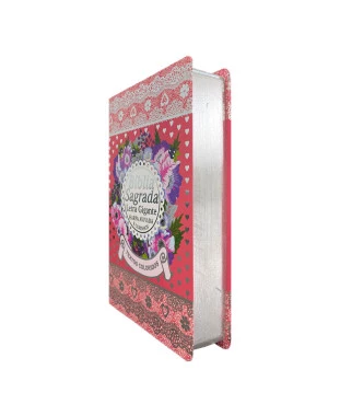 BÍBLIA L. GIGANTE PPM ARC FULL COLOR LAMINADA LUXO C/ HARPA - ROSA