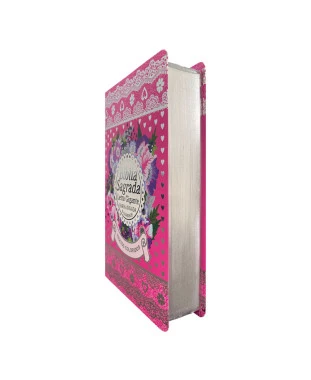 BÍBLIA L. GIGANTE PPM ARC FULL COLOR LAMINADA LUXO C/ HARPA - PINK