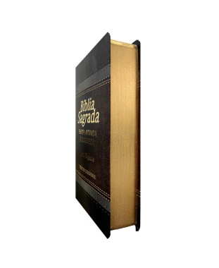 BÍBLIA L. GIGANTE PPM ARC FULL COLOR LAMINADA LUXO C/ HARPA - MARROM