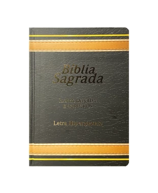 BÍBLIA L. HIPERGIGANTE PPM ARC FULL COLOR LAMINADA C/ HARPA - PRETA