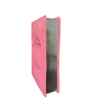 BÍBLIA L. JUMBO ARC FULL COLOR CAPA PU LUXO C/ HARPA - JARDIM ROSA