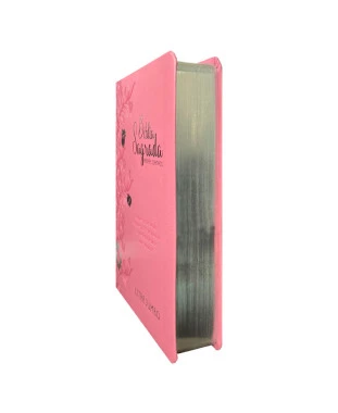 BÍBLIA L. JUMBO ARC FULL COLOR CAPA PU LUXO C/ HARPA - FLORAL ROSA