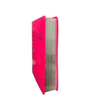 BÍBLIA L. JUMBO ARC FULL COLOR CAPA PU LUXO C/ HARPA - FLORAL PINK