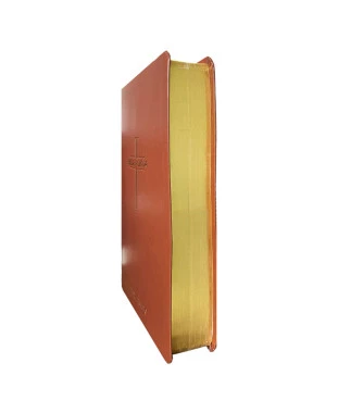 BÍBLIA L. JUMBO ARC FULL COLOR CAPA PU LUXO C/ HARPA - CRUZ BORDÔ