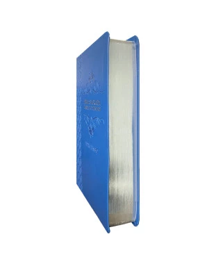 BÍBLIA L. JUMBO ARC FULL COLOR CAPA PU LUXO C/ HARPA - ARABESCO AZUL