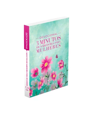 LIVRO DEVOCIONAL 3 MINUTOS DE SABEDORIA P/ MULHERES FULL COLOR - VERDE E ROSA
