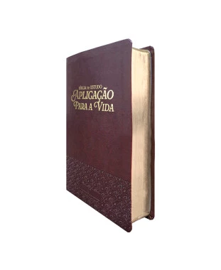 BÍBLIA DE ESTUDO APLICAÇÃO PARA VIDA CAPA PU LUXO - BORDÔ