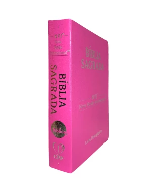 BÍBLIA NVI LT HIPERGIGANTE CAPA LUXO COVERBOOK ROSA
