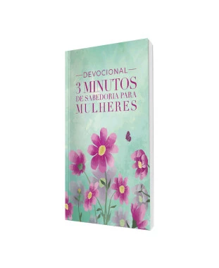 LIVRO DEVOCIONAL 3 MINUTOS DE SABEDORIA PARA MULHERES - VERDE E ROSA