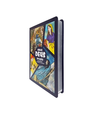 BÍBLIA DEUS EM AÇÃO EM QUADRINHOS - CAPA JESUS ACALMA A TEMPESTADE