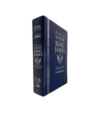 BÍBLIA DE ESTUDO KING JAMES ATUALI. COVERBOOK - AZUL