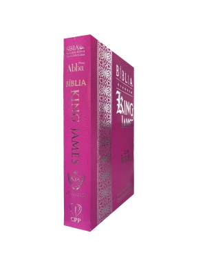 BÍBLIA JUMBO KING JAMES - COVERBOOK - ROSA