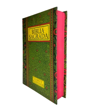 BÍBLIA GIGANTE CAPA DURA ARC C/ HARPA - VINTAGE VERDE