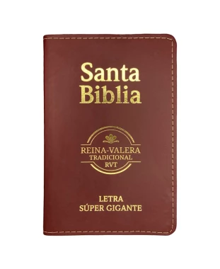 SANTA BIBLIA REINA VALERA TRAD. RVT - LT SÚPER GIGANTE 1664  CUERO ARTIFICIAL - VINO