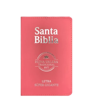 SANTA BIBLIA REINA VALERA TRAD. RVT - LT SÚPER GIGANTE 1664  CUERO ARTIFICIAL - ROSA