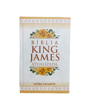 BÍBLIA KING JAMES ATUALIZADA LETRA GIGANTE CAPA DURA - ROSA VINTAGE