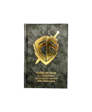 HARPA AVIVADA E CORINHOS CAPA DURA L. HIPERG. MOD. 05 ESCUDO CAMUFLADA