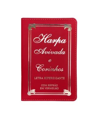 HARPA AVIVADA E CORINHOS LUXO PU L. HIPERG. MOD. 32 TRADICIONAL VERMELHA