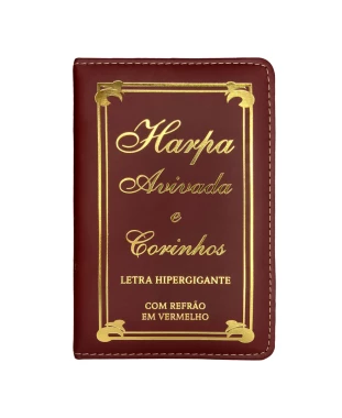 HARPA AVIVADA E CORINHOS LUXO PU L. HIPERG. MOD. 33 TRADICIONAL BORDÔ