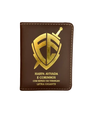 HARPA AVIVADA E CORINHOS LUXO PU L. GIGANTE MOD. 07 ESCUDO MARROM