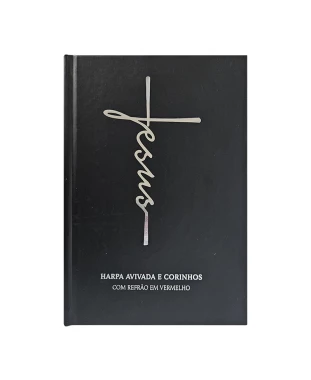 HARPA AVIVADA E CORINHOS CAPA DURA L. HIPERG. MOD. 09 JESUS PRETA