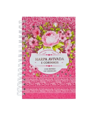HARPA AVIVADA E CORINHOS WIRE-O L. HIPERG. - MOD. 02 FLORAL PINK