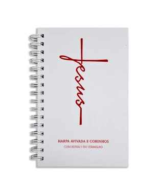 HARPA AVIVADA E CORINHOS WIRE-O L. HIPERG. - MOD. 08 JESUS BRANCA
