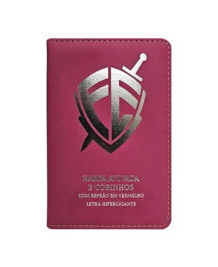 HARPA AVIVADA E CORINHOS LUXO PU L. HIPERG. MOD. 02 ESCUDO  PINK