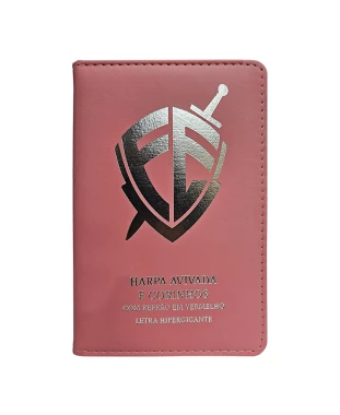 HARPA AVIVADA E CORINHOS LUXO PU L. HIPERG. MOD. 03 ESCUDO ROSA