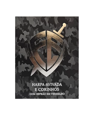 HARPA AVIVADA E CORINHOS BROCH. PEQUENO C/ LETRA MAIOR - MOD. 05 ESCUDO CAMUF