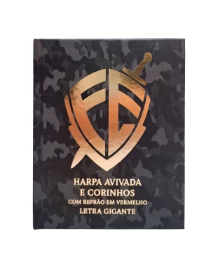 HARPA AVIVADA E CORINHOS CAPA DURA LT GIGANTE - MOD 05 ESCUDO CAMUFLADA