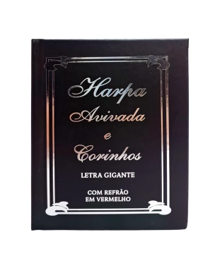 HARPA AVIVADA E CORINHOS CAPA DURA LT GIGANTE - MOD 12 TRADICIONAL PRETA