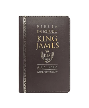 BÍBLIA DE ESTUDO KING JAMES ATUALI. PU ZIPER - MARROM