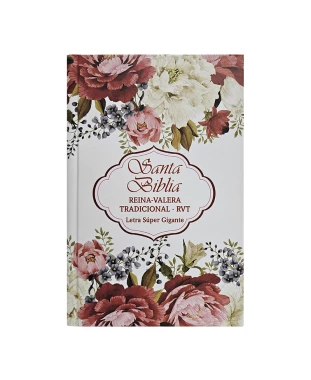 BIBLIA REINA-VALERA TRADICIONAL - RVT - LETRA SÚPER GIGANTE- TAPA DURA - FLORAL COLORES
