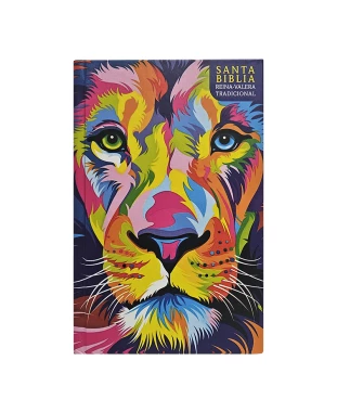 BIBLIA REINA-VALERA TRADICIONAL - RVT - LETRA SÚPER GIGANTE- TAPA DURA - LEÓN ACUARELA