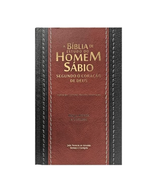 BÍBLIA DO HOMEM SÁBIO SEGUNDO O CORAÇÃO DE DEUS ARC C/ HARPA CAPA DURA - PRETA E VERMELHA