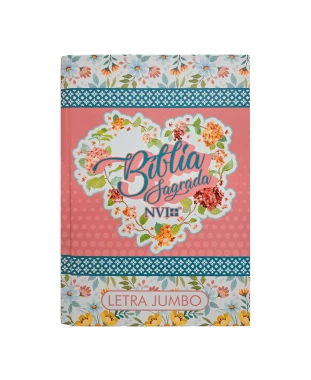 BÍBLIA JUMBO NVI - CAPA DURA - CORAÇÃO FLORAL