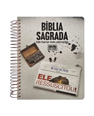 BÍBLIA PARA ANOTAÇÕES - ARC - C/ HARPA - ESPIRAL - RESSUSCITOU